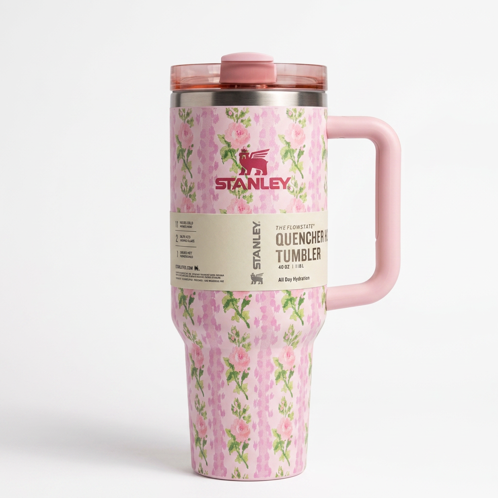 Stanley Flowstate Quencher H2.0 Tumbler - Rose Trellis - front